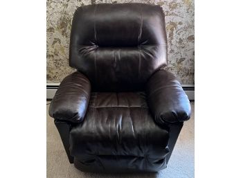 American Furniture Warehouse Brown Faux Leather Electric Recliner (works)