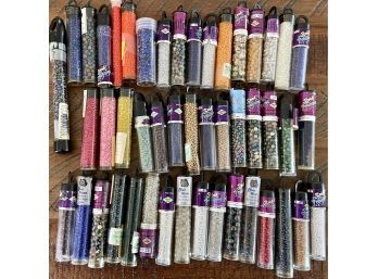 47 Tubes Of Seed Beads For Jewelry Making - Aurora Borealis - Treasure Beads - Blue Moon And More