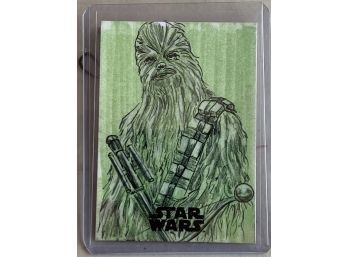 Topps Star Wars Sketch Card Featuring Art Inspired By The First Jedi Signed By Dan Curto