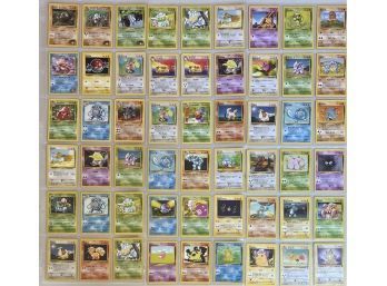 (6) Sheets Of Assorted 1990's And 2000's Pokemon Cards