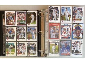 Binder With (54) Complete Pages Of MLB Cards - Topps, Donruss, Fleer, Upper Deck, & More