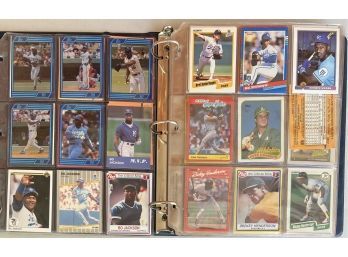 Binder With (27) Complete Pages Of MLB Cards - Fleer, Donruss, Topps, Score, Upper Deck, & More