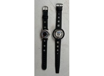 Fiat And Grand Prix By Cheval Stainless Watches With Leather Bands