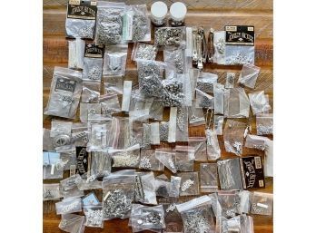 Large Lot Of Jewelry Making Items Including Clasps - Wires - Earrings - Beads And More