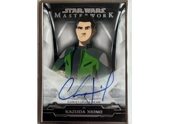 Topps Star Wars Masterwork Christopher Sean As Kazuda Xiono Signed Autograph Card 1/5