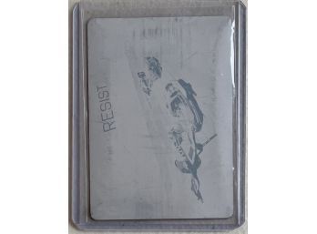 Topps Star Wars Cyan Printing Plate Defeat The First Order Resist 1 Of 1