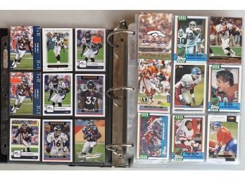 Binder With (57) Complete Pages Of NFL Cards, Fleer, Topps, Upper Deck, Score, & More