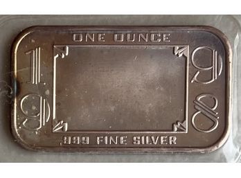 Hanukkah 1998 .999 Fine Silver One Ounce Bar