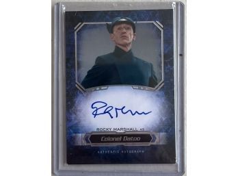 Topps Star Wars Masterwork Rocky Marshall As Colonel Datoo Signed Autograph Card
