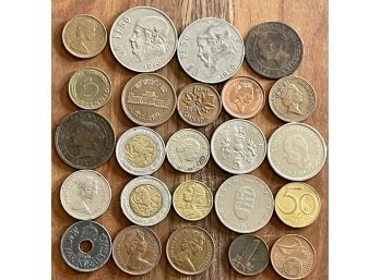 Small Collection Of Foreign Coins - Mexico - Canada - France  - Hungary And More