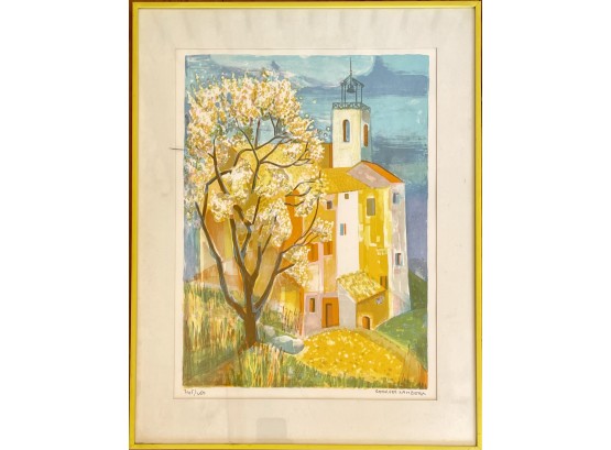 Georges Lambert Limited Edition Signed Print 245/260 In Yellow Metal Frame