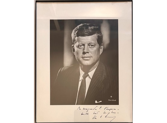 Signed John F Kennedy Photograph With Best Wishes To Marguerite Thompson Personal Signature