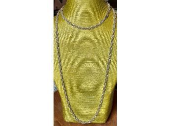 Vintage Milor Italy Sterling Silver Twist Chain Necklace - Weighs 43.2 Grams Total
