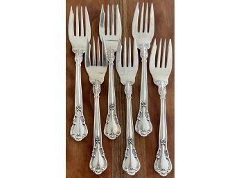 (6) Gorham Sterling Silver Chantilly Salad Forks 6.5' Long Total Weight 228 Grams