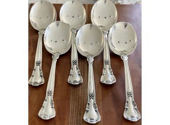 (6) Gorham Sterling Silver Chantilly Pattern Soup Spoons 6.25' Long Total Weight 224 Grams