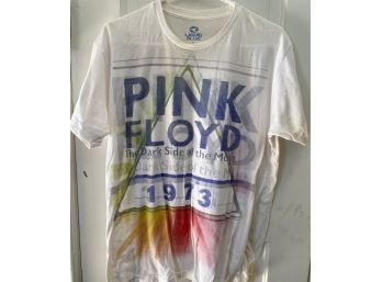 Liquid Blue Size Large 1973 Pink Floyd Dark Side Of The Moon Official Tour T-shirt