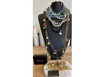 Collection Of Vintage Jewelry - Joan Rivers Classic Collection, Faceted Rock Crystal Ball Necklace, And More