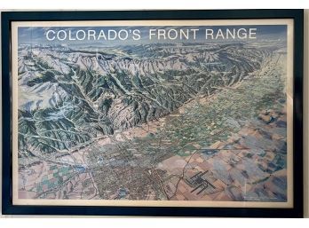 42' X 28' 1991 Boulder Front Range Map In Frame
