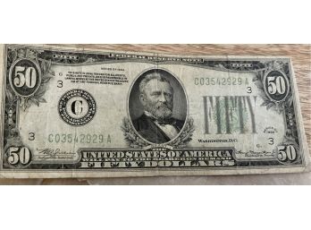C Series 1934 50 Dollar Bill