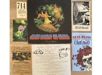 Collection Of 1970-1980s Memorabilia - 1985 Marijuana Civil Rights Rally,  Jefferson Starship Album