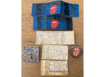(2) Rolling Stones 1981 Tangerine Bowl Tickets With Grateful Dead Hollywood Sportatorium, Zappa, & Tull