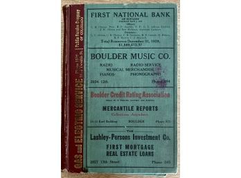 The Polk's Boulder County Directory 1930 Hard Back Book