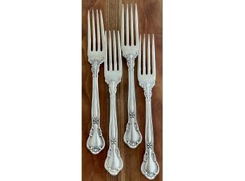 (4) Gorham Sterling Silver Chantilly Dinner Forks 7' Long Total Weight 188 Grams