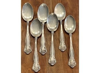 6) Antique International Silver Company Sterling Silver Teaspoons 5.75' Long Total Weight 120 Grams