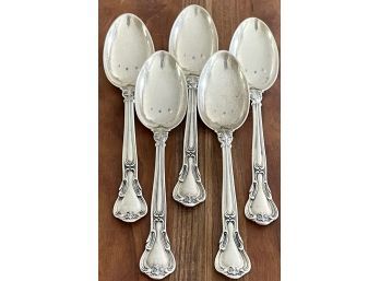 (5) Gorham Sterling Silver Chantilly Teaspoons 5.75' Long Total Weight 142 Grams