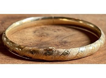 Vintage 14k Yellow Gold Bangel Bracelet Costa Rica - Weighs 6.2 Grams