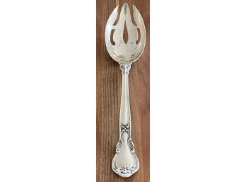 Gorham Sterling Silver Slotted Serving Spoon Chantilly 8.5' Long And Weighs 62 Grams