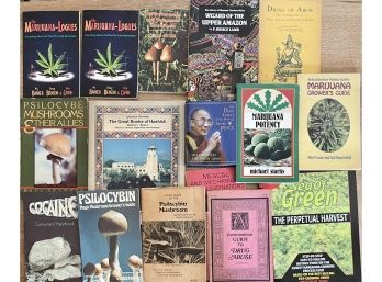 1970's Collection Of Marijuana, Hashish, Mescal, Grow And Information Guides And Books