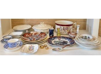Lot Of Vintage And Antique Porcelain And China - Havaland France, Wilkinson Ironstone, Amari By Sadek, & More