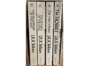 J.R. R. Tolkien 1978 4 Book Set In Box - Hobbit, Two Towers, Fellowship Of The Ring, And Return Of The King