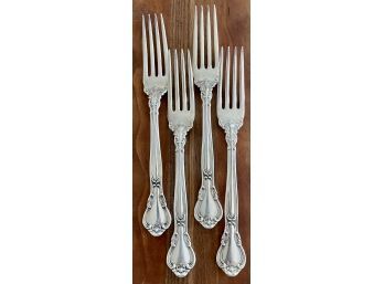 (4) Gorham Sterling Silver Chantilly Dinner Forks 7' Long And Total Weight Is 190 Grams