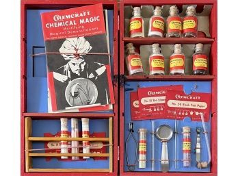 Vintage Chemcraft Chemical Magic Experiment Kit With Instructions And Hard Case
