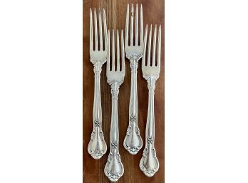 (4) Gorham Sterling Silver Chantilly Dinner Forks 7' Total Weight  190 Grams