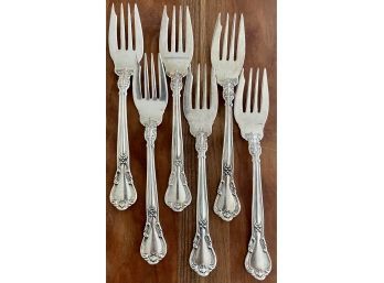 (6) Gorham Sterling Silver Chantilly Salad Forks 6.5' Long Total Weights 232 Grams