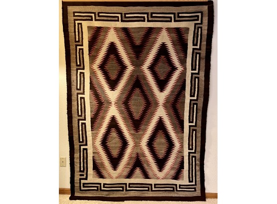 1918 By Wade Brothers U. S.  Indian Traders 62x90 Inch Navajo Indian Wool Blanket With Provenance