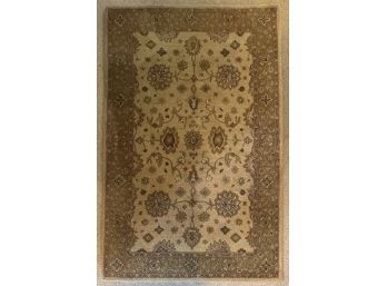 Rizwan Export House 5 Foot X 8 Foot Gold And Light Brown Area Rug