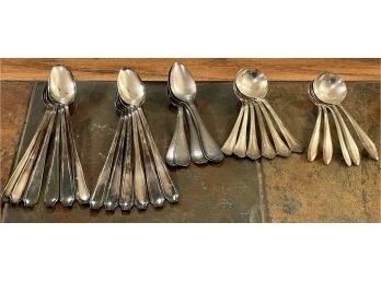 Large Collection Of Silver Plate Serving Pieces - Soup Spoons, Walingford Ice Tea Spoons, Forks, And More