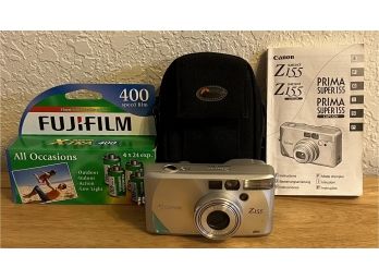 Canon Sureshot Z155 Camera With Case Manual And Film