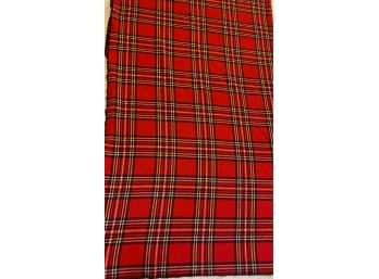 Large LL Bean Red And Black Plaid Blanket 80' X 86'