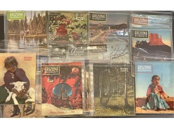 Large Collection Of 40s And 50s Arizona Highway Magazines In Plastic Sleeves