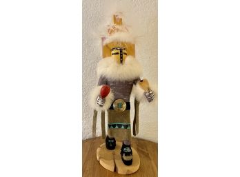 Kachina Doll Of The Spirit Hemis Signed With Turquoise Belt And Shoes