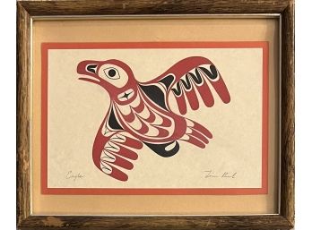 Small Original Jim Paul Indigenous Eagle In Frame
