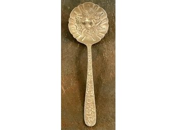 S. Kirk & Son Inc. Sterling Silver Repousse Fruit And Flower 7.5' Serving Spoon - 70 Grams