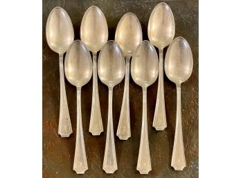(8) Antique Durgin & Co. Sterling Silver 6' Teaspoons - Weigh 204 Grams Total
