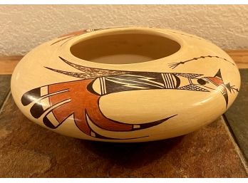 Hopi Nampeyo Hand Painted Pot Koo Loo Signed