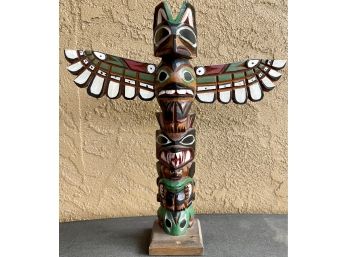 Northwest Coast Totem Pole By Ray Williams Hand Painted